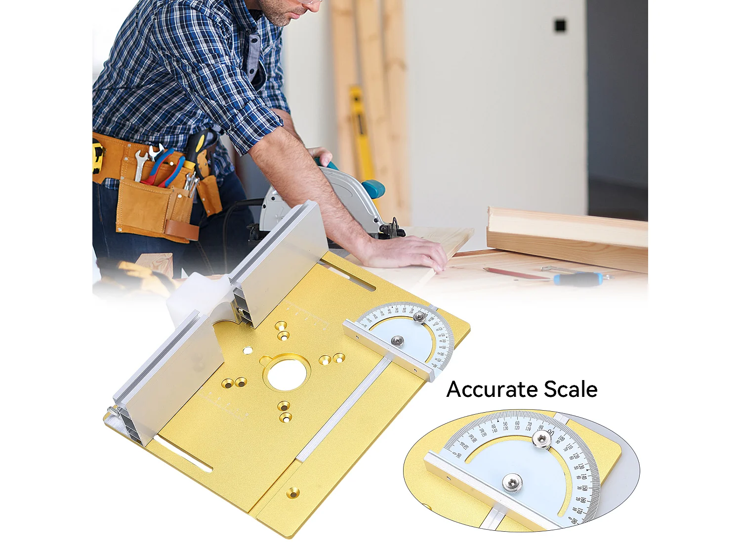 Ascenseur de Routeur avec Plaque Supérieure - Base de Levage pour Travail du Bois (Rainurage, Coupe, Chanfreinage)