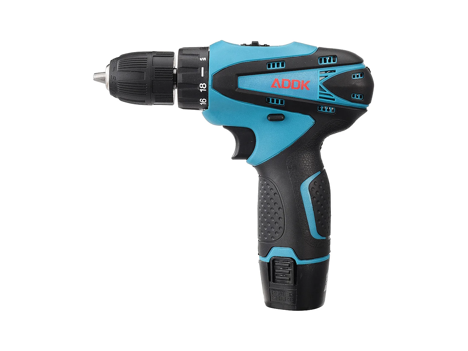 Furadeira/Parafusadeira sem fio 12V com luz LED - 2 baterias de 1,5 Ah - 30 acessórios - Motor escovado - Azul