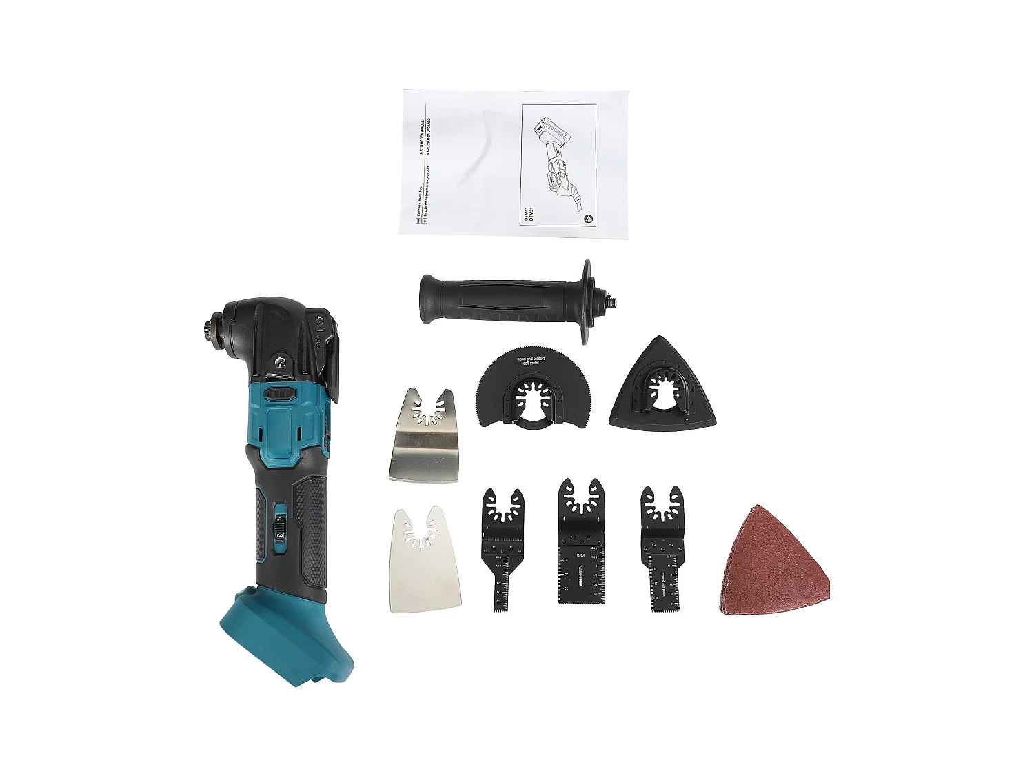 Multiferramenta sem fio Makita 18 V - 6 velocidades ajustáveis - Motor sem escovas + 23 acessórios (pilhas não incluídas)