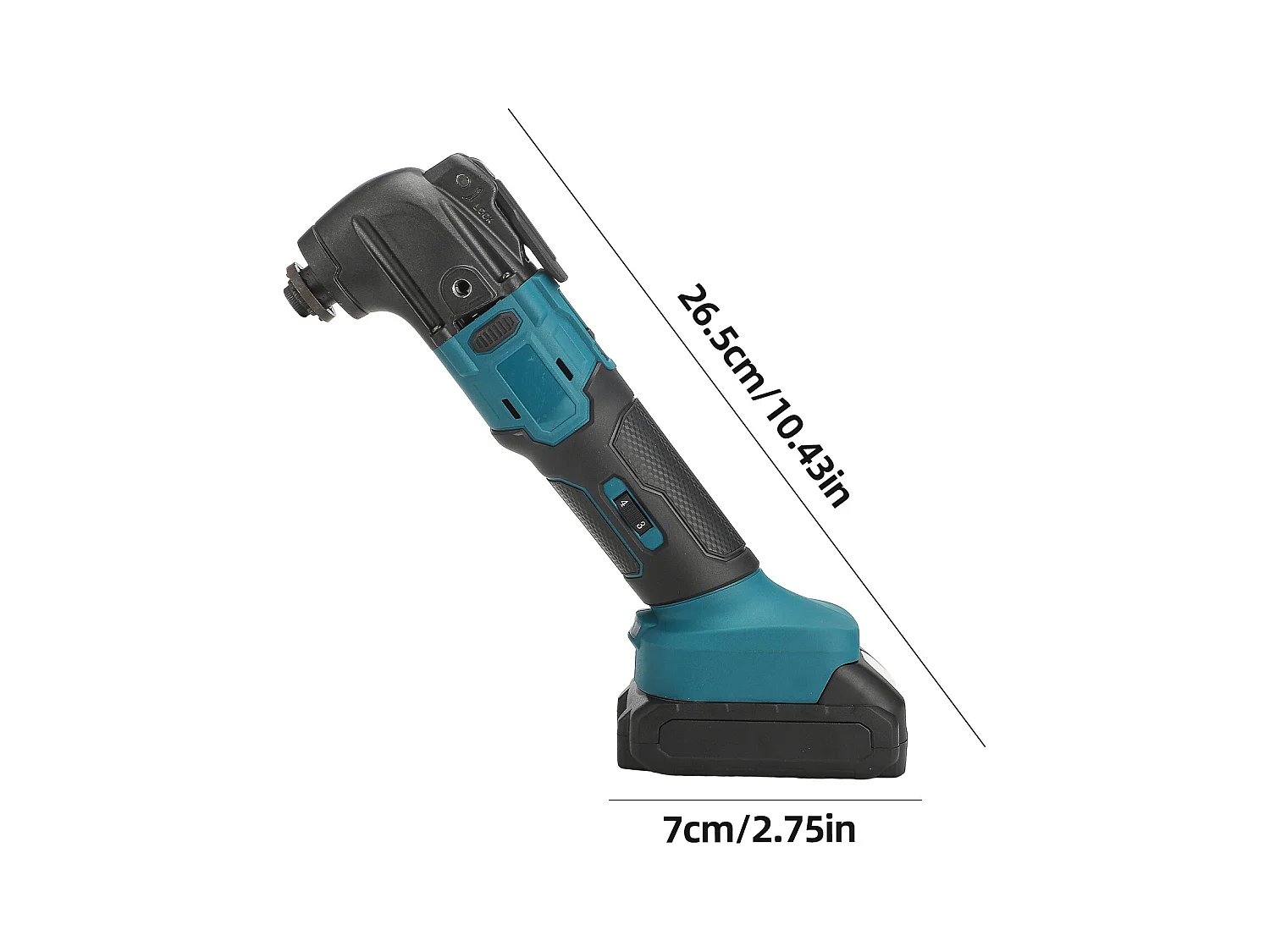 Multiferramenta sem fio Makita 18 V - 6 velocidades ajustáveis - Motor sem escovas + 23 acessórios (pilhas não incluídas)