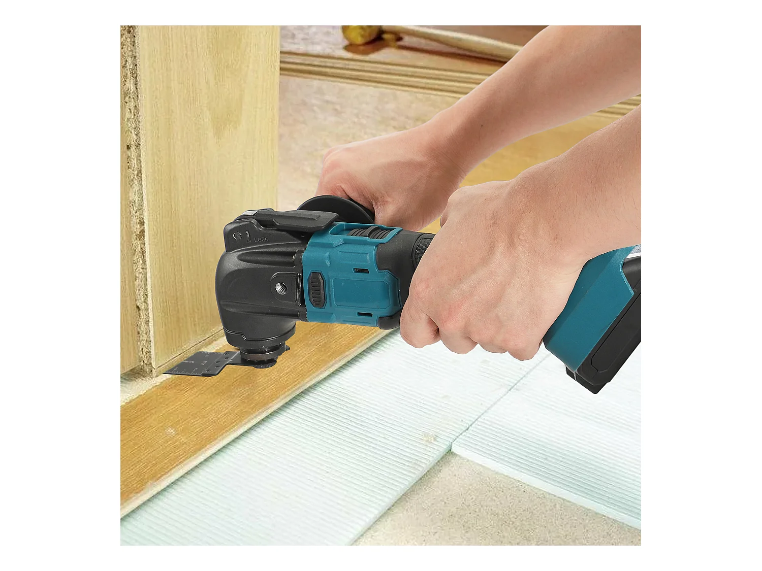 Multiferramenta sem fio Makita 18 V - 6 velocidades ajustáveis - Motor sem escovas + 23 acessórios (pilhas não incluídas)