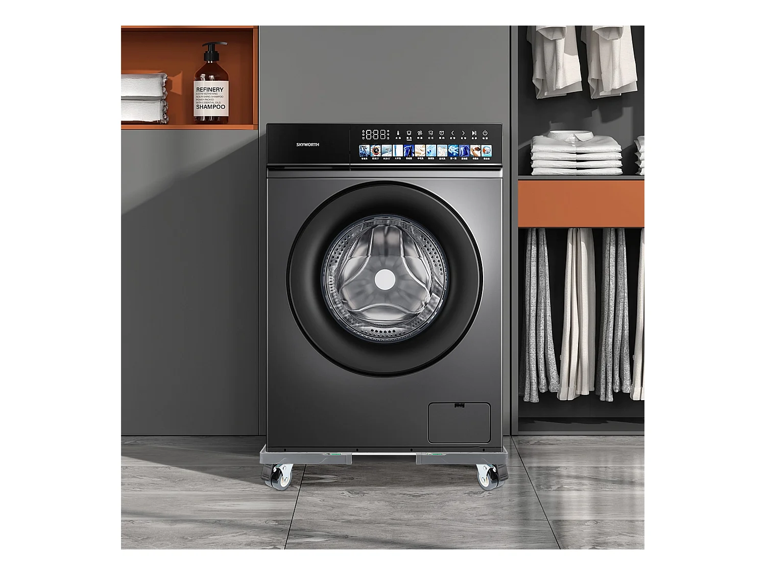 Rolo de planta ajustável - Interior e exterior - Roda dupla