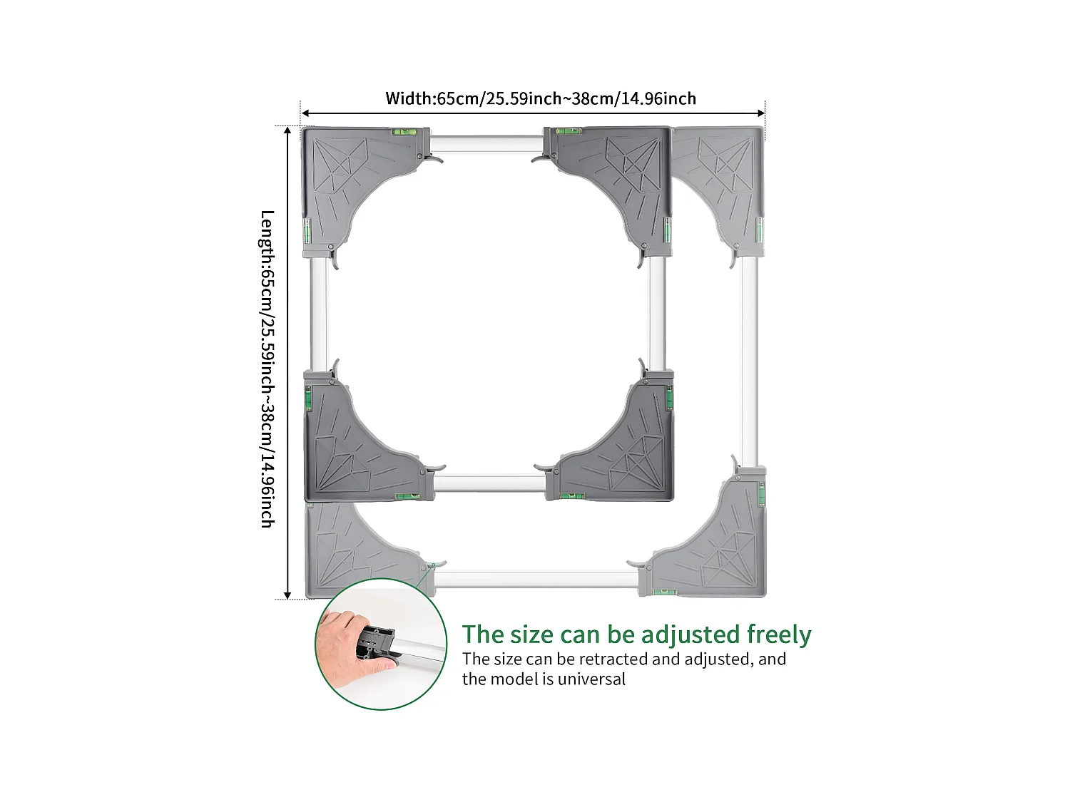 Rolo de planta ajustável - Interior e exterior - Roda dupla