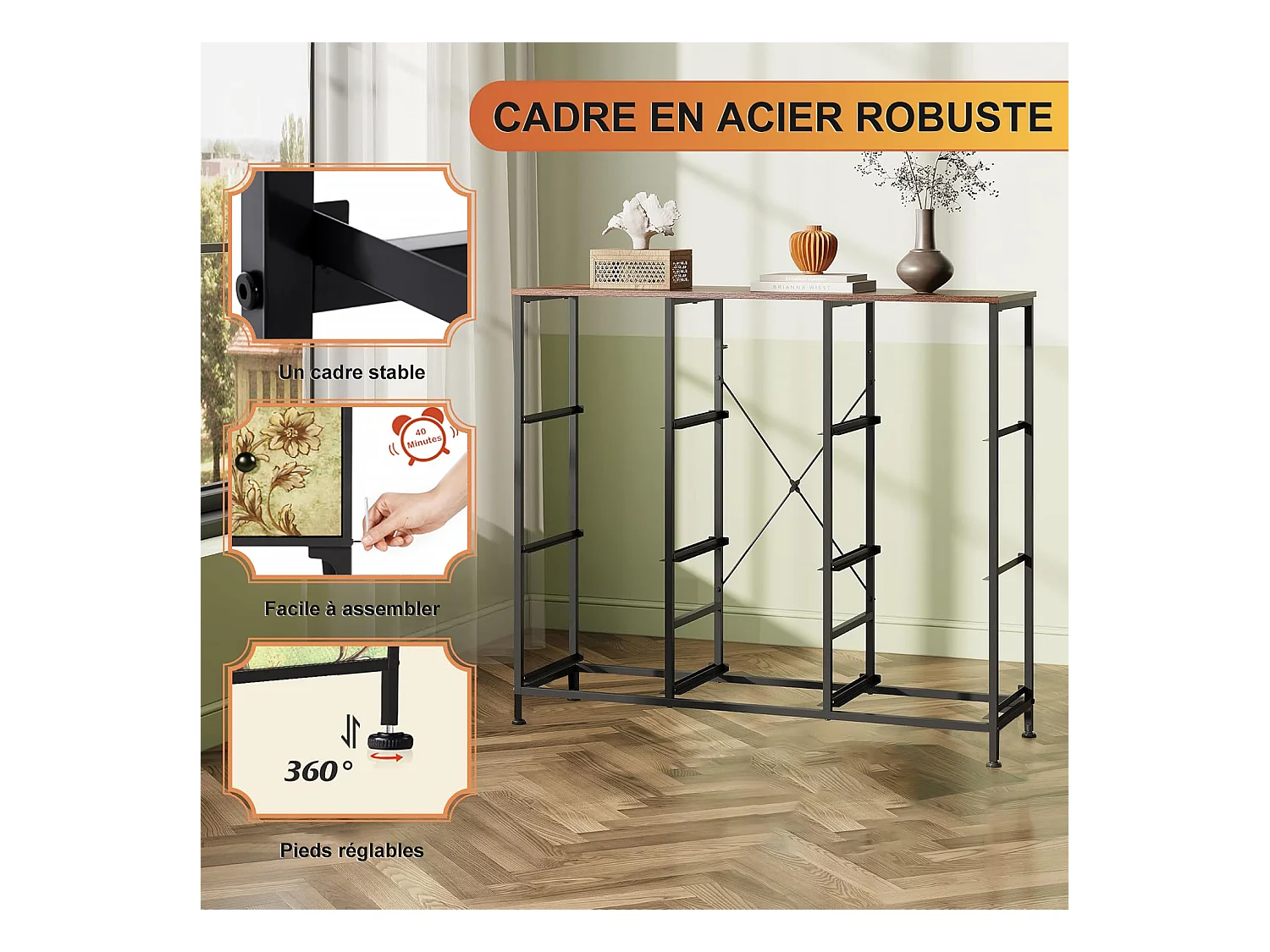 Vintage ladekast met 9 bedrukte stoffen lades en metalen frame – Retro, functioneel design