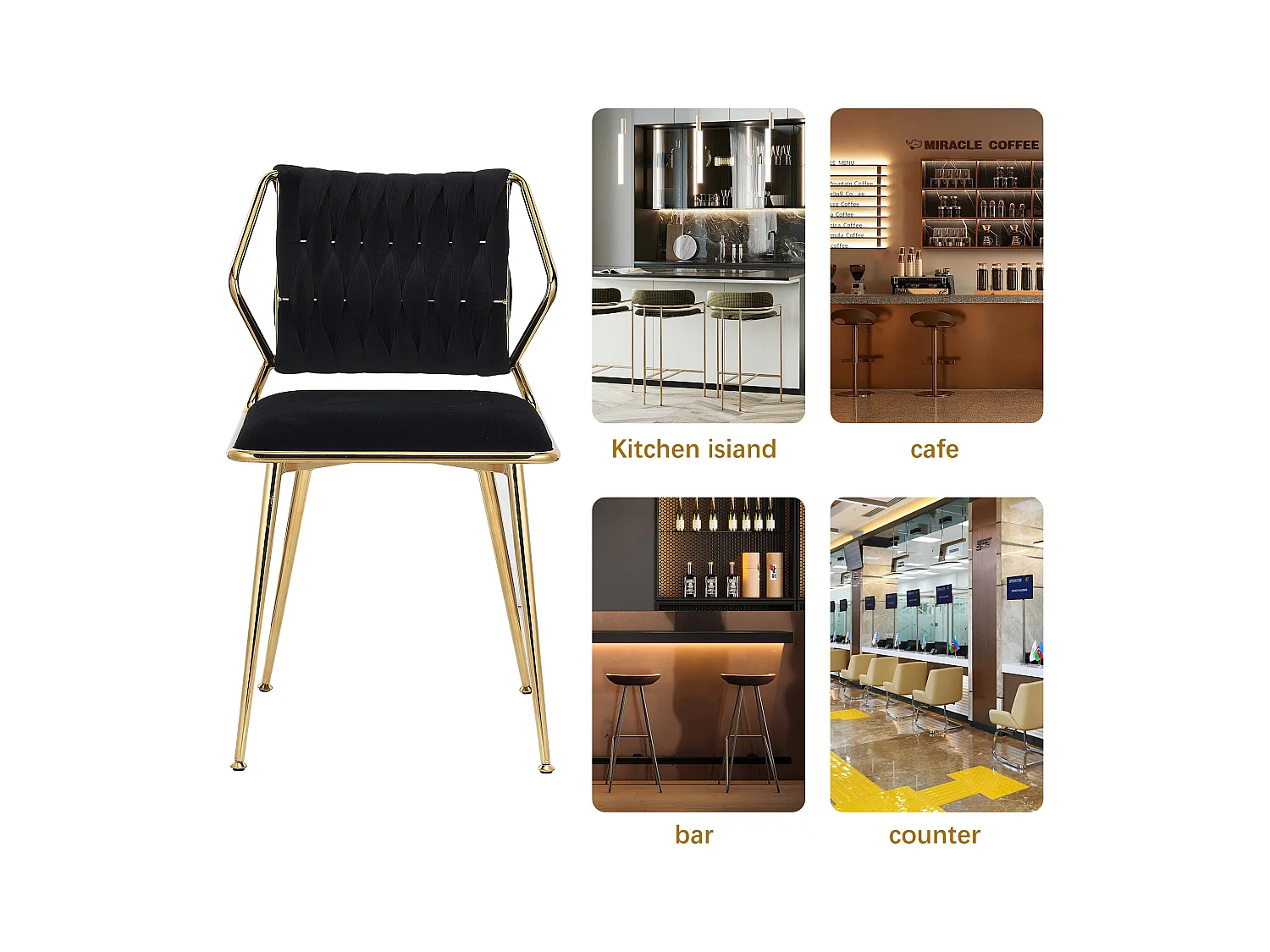 2er-Set Samtstühle - Elegante Rückenlehne, Modern, für Esszimmer oder Küche, Grau