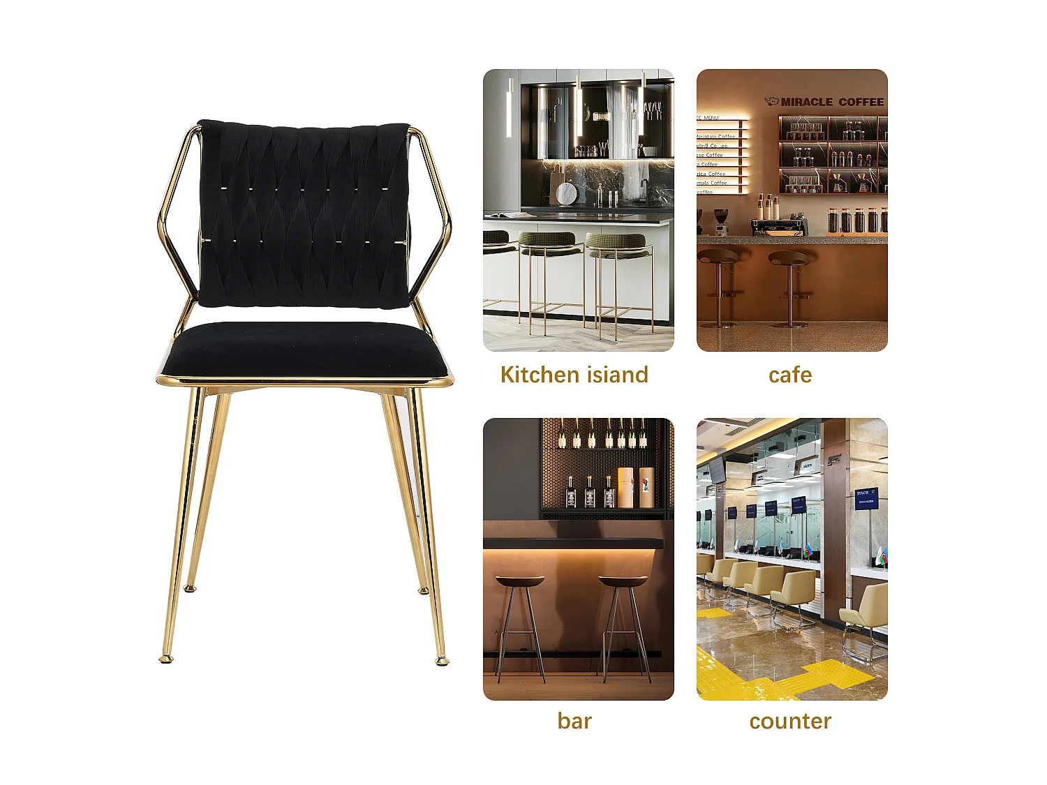 Set van 2 fluwelen stoelen - elegante rugleuning, modern, voor eetkamer of keuken, grijs