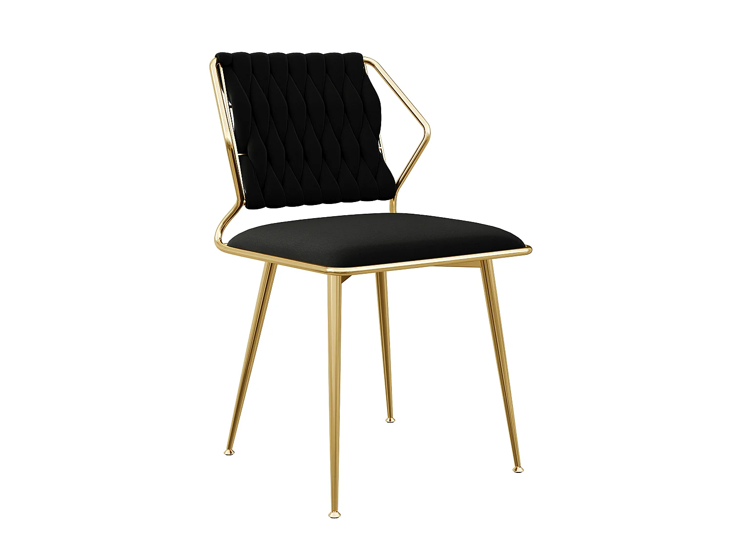 Set van 2 fluwelen stoelen - elegante rugleuning, modern, voor eetkamer of keuken, grijs