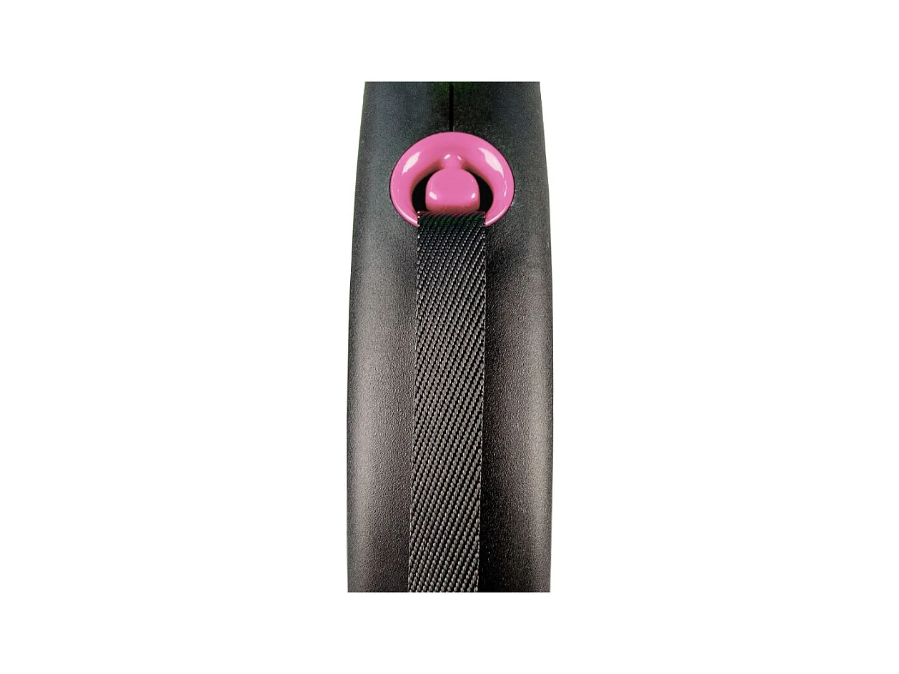 Laisse Black Design S Tape 5m black/ pink Flexi FU12T5-251-S-CP