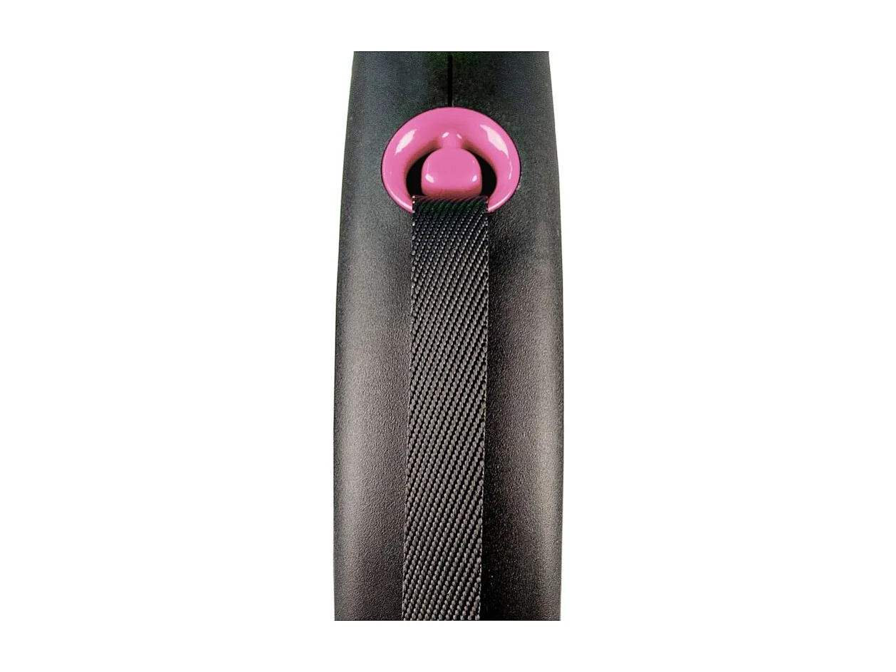 Laisse Black Design S Tape 5m black/ pink Flexi FU12T5-251-S-CP