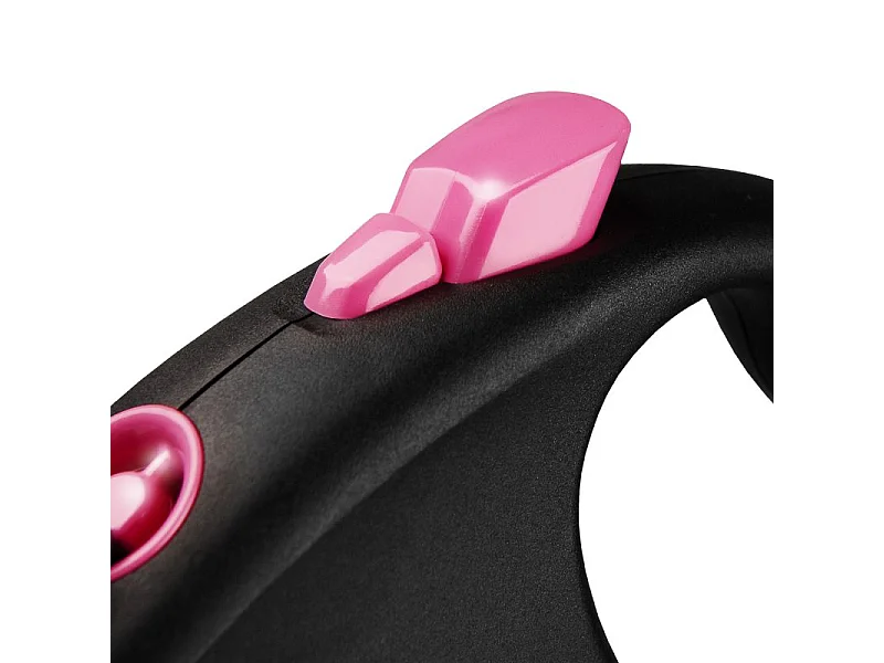 Laisse Black Design S Tape 5m black/ pink Flexi FU12T5-251-S-CP