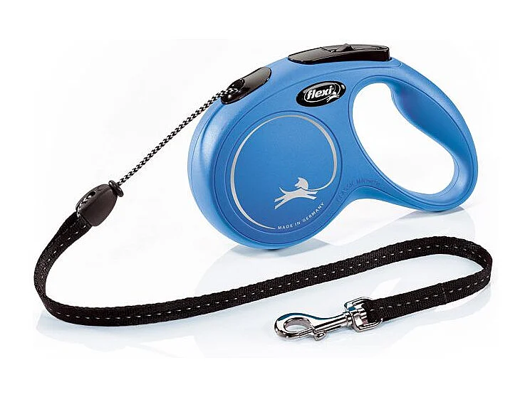 Laisse New Classic M Cord 5 m blue Flexi CL20C5-251-BL-20