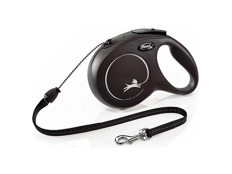 Laisse New Classic M Cord 8 m black Flexi CL20C8-251-S-20