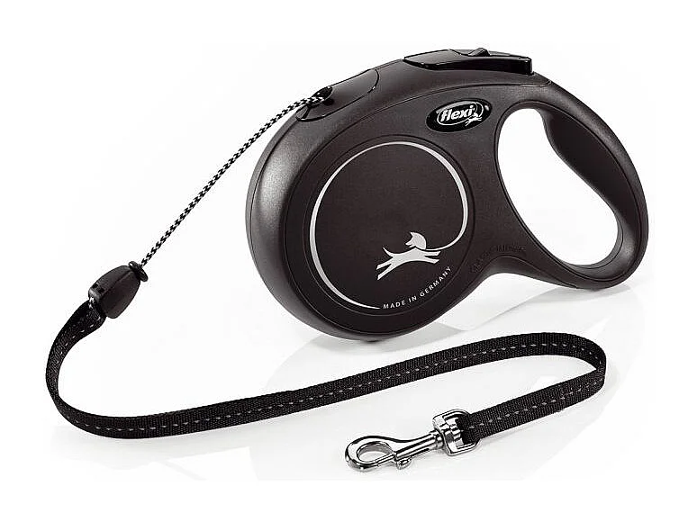Laisse New Classic M Cord 8 m black Flexi CL20C8-251-S-20