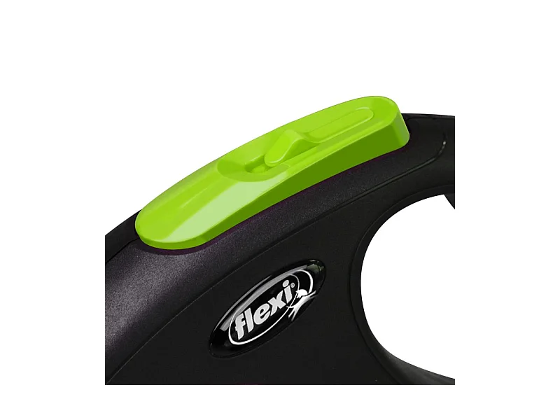 Laisse New Neon S Tape 5 m black/ neon green Flexi CL11T5-251-S-NEOG