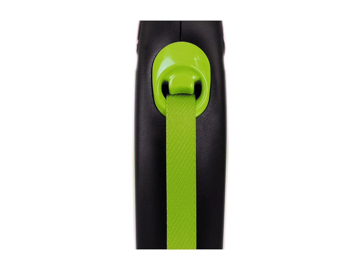 Laisse New Neon S Tape 5 m black/ neon green Flexi CL11T5-251-S-NEOG