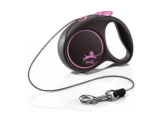 Laisse Black Design XS Cord 3m black/ pink Flexi FU02C3-251-S-CP