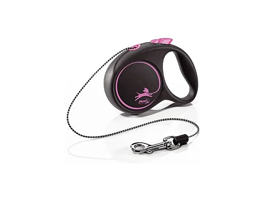 Laisse Black Design XS Cord 3m black/ pink Flexi FU02C3-251-S-CP