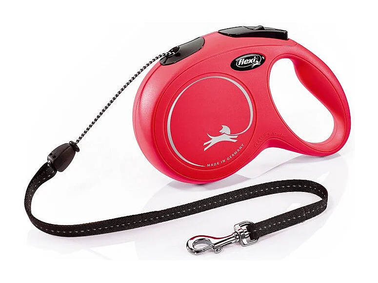 Laisse New Classic M Cord 8 m red Flexi CL20C8-251-R-20