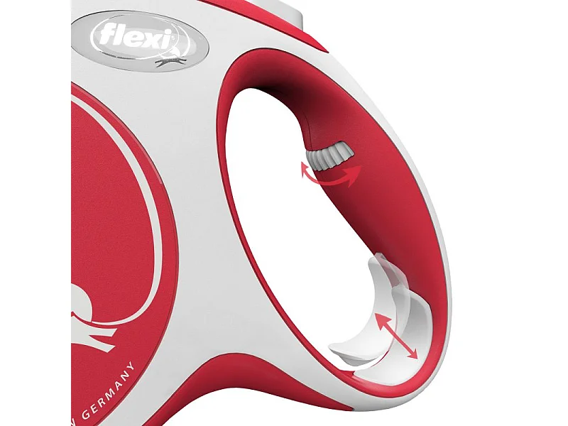 Laisse New Comfort L Tape 8 m red Flexi CF30T8-251-R-20