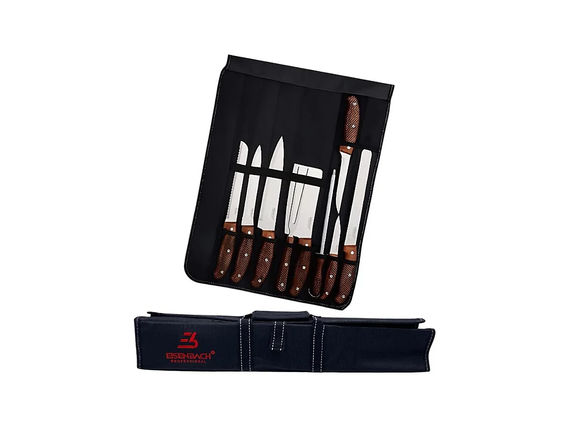 Ensemble de Couteaux Professionnels 9 Pièces avec Sac de Transport Eisenbach LH-049