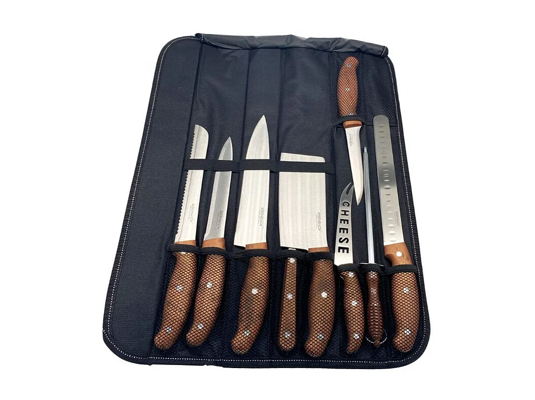 Ensemble de Couteaux Professionnels 9 Pièces avec Sac de Transport Eisenbach LH-049