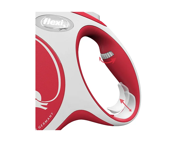 Laisse New Comfort XS Tape 3 m red Flexi CF00T3-251-R-20