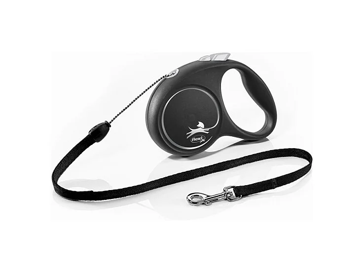 Laisse Black Design S Cord 5m black/ silver Flexi FU12C5-251-S-SI