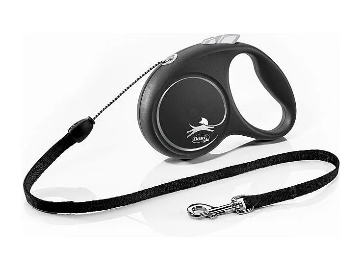 Laisse Black Design S Cord 5m black/ silver Flexi FU12C5-251-S-SI