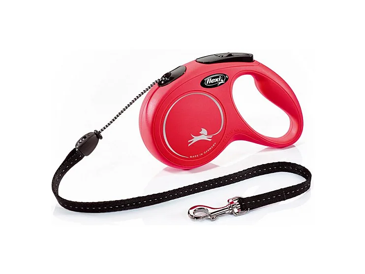 Laisse New Classic M Cord 5 m red Flexi CL20C5-251-R-20
