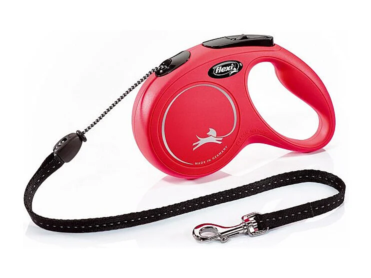 Laisse New Classic M Cord 5 m red Flexi CL20C5-251-R-20