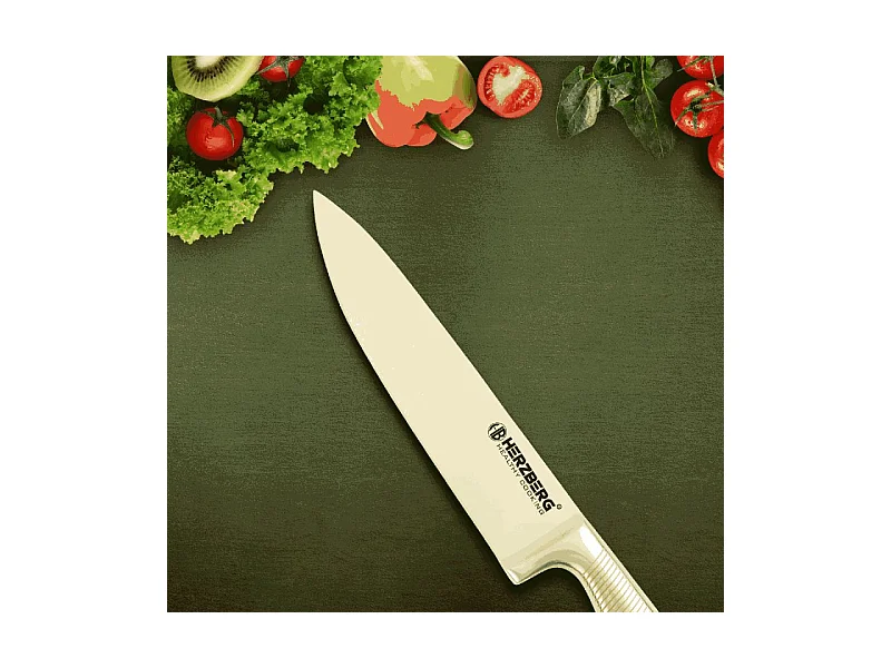 Set de couteaux 8 Pièces Jaune Herzberg HGSKN8-YEL