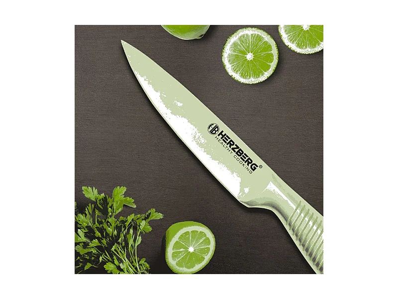 Set de couteaux 8 Pièces Jaune Herzberg HGSKN8-YEL