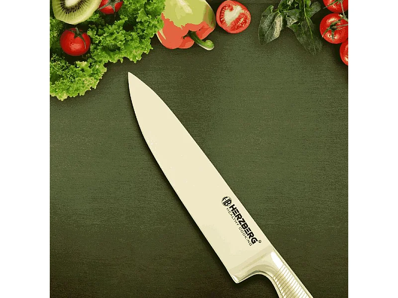 Set de couteaux 8 Pièces Jaune Herzberg HGSKN8-YEL