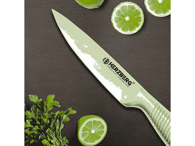 Set de couteaux 8 Pièces Jaune Herzberg HGSKN8-YEL