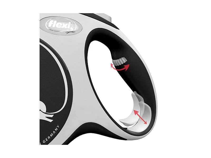 Laisse New Comfort M Tape 5 m black Flexi CF20T5-251-S-20