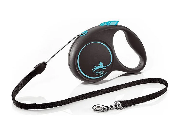 Laisse Black Design S Cord 5m black/ blue Flexi FU12C5-251-S-CHBL