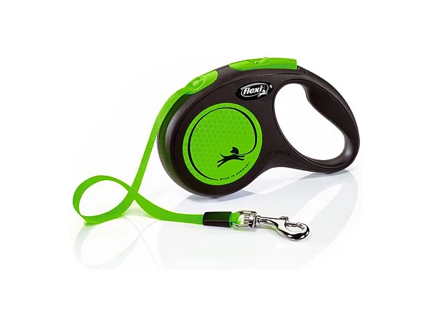 Laisse New Neon M Tape 5 m black/ neon green Flexi CL21T5-251-S-NEOG