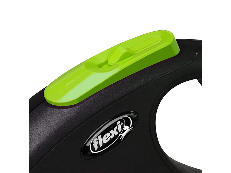 Laisse New Neon M Tape 5 m black/ neon green Flexi CL21T5-251-S-NEOG