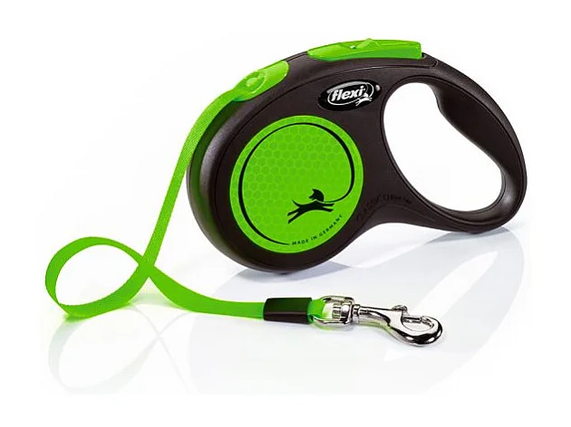 Laisse New Neon M Tape 5 m black/ neon green Flexi CL21T5-251-S-NEOG