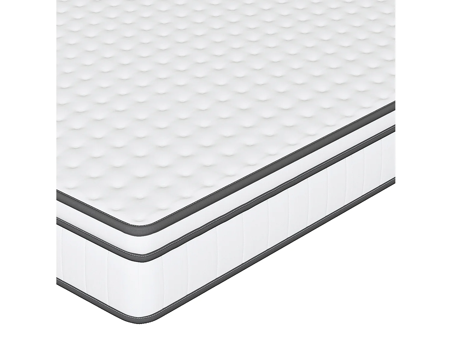 Matelas 140x200 cm à ressorts ensachés avec surmatelas intégré – Épaisseur 25 cm