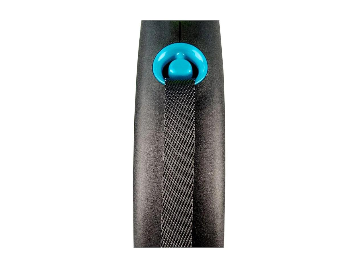 Laisse Black Design L Tape 5m black/ blue Flexi FU32T5-251-S-CHBL