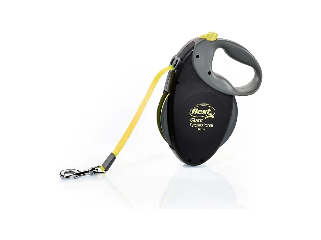 Laisse Giant Professional Tape 10 m black/neon yellow Flexi GTP-210-S-NEO-16