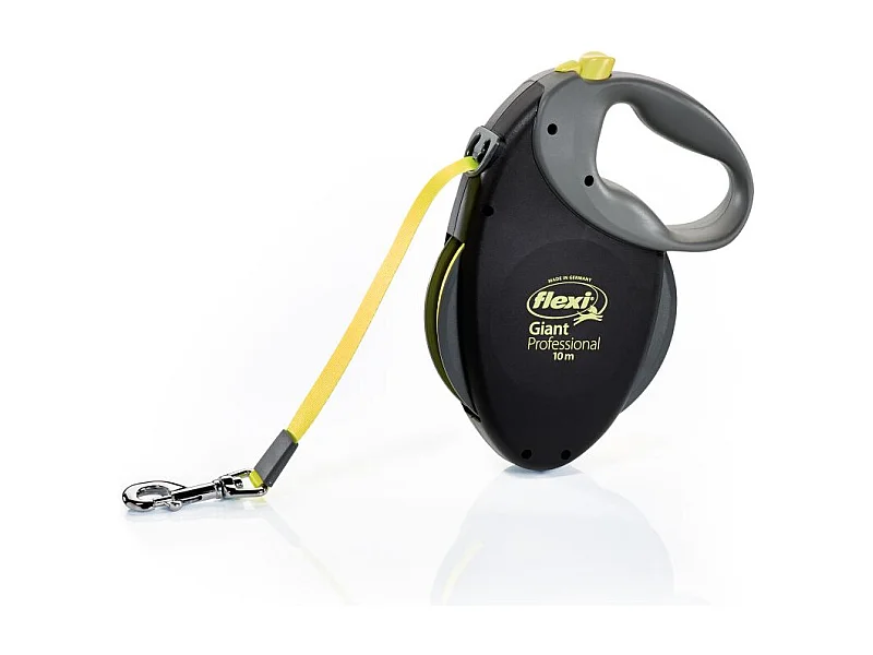 Laisse Giant Professional Tape 10 m black/neon yellow Flexi GTP-210-S-NEO-16