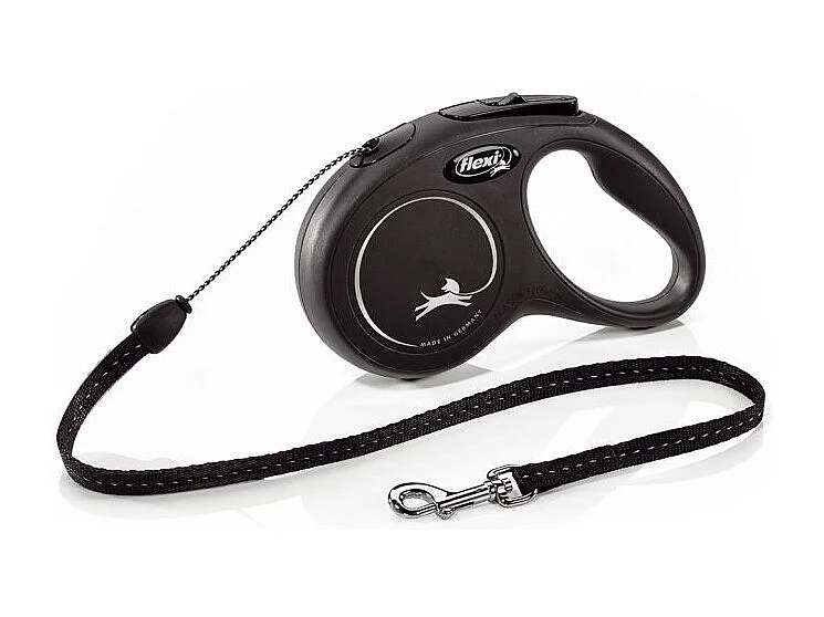 Laisse New Classic S Cord 5 m black Flexi CL10C5-251-S-20