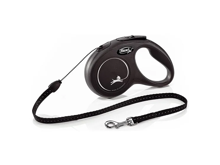 Laisse New Classic S Cord 5 m black Flexi CL10C5-251-S-20