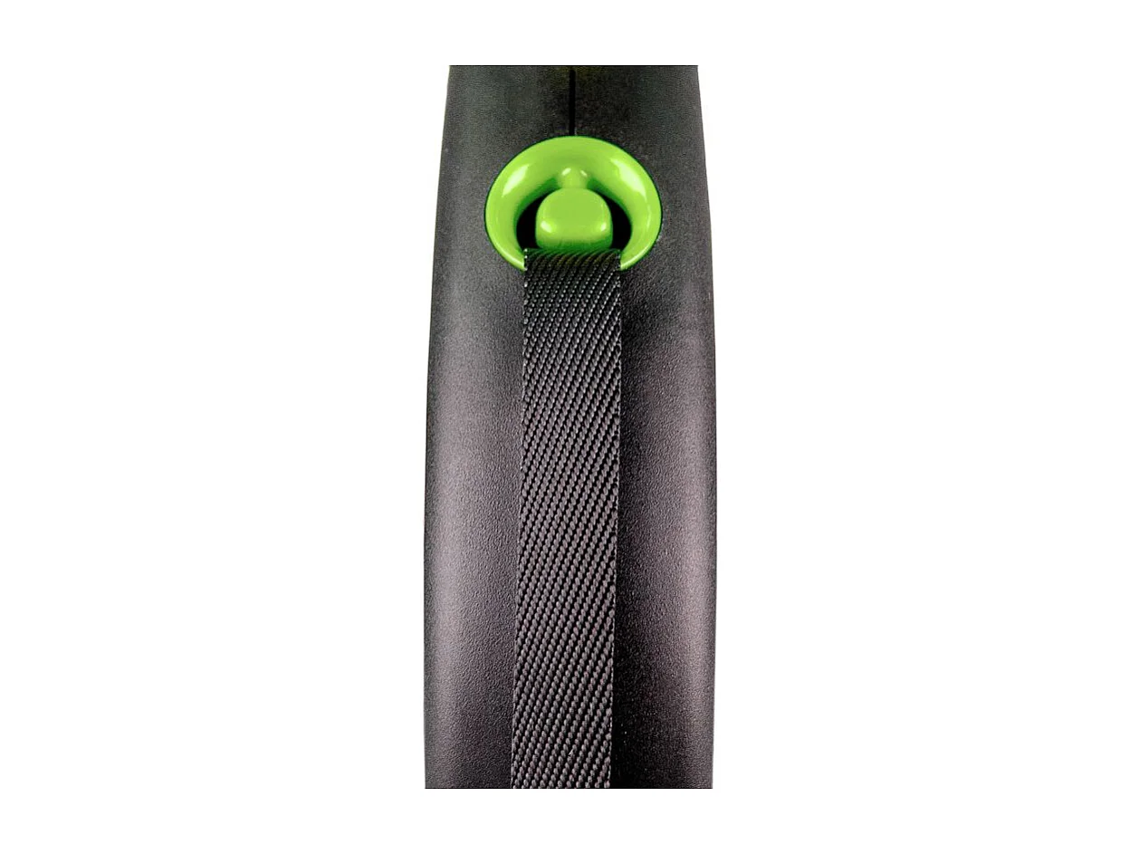 Laisse Black Design L Tape 5m black/ green Flexi FU32T5-251-S-CG