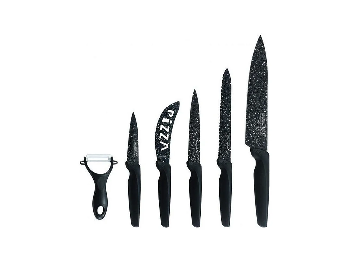 Set de Couteaux Inox revetement anti-adhesif 6 pcs Royaltyline RLMB5N