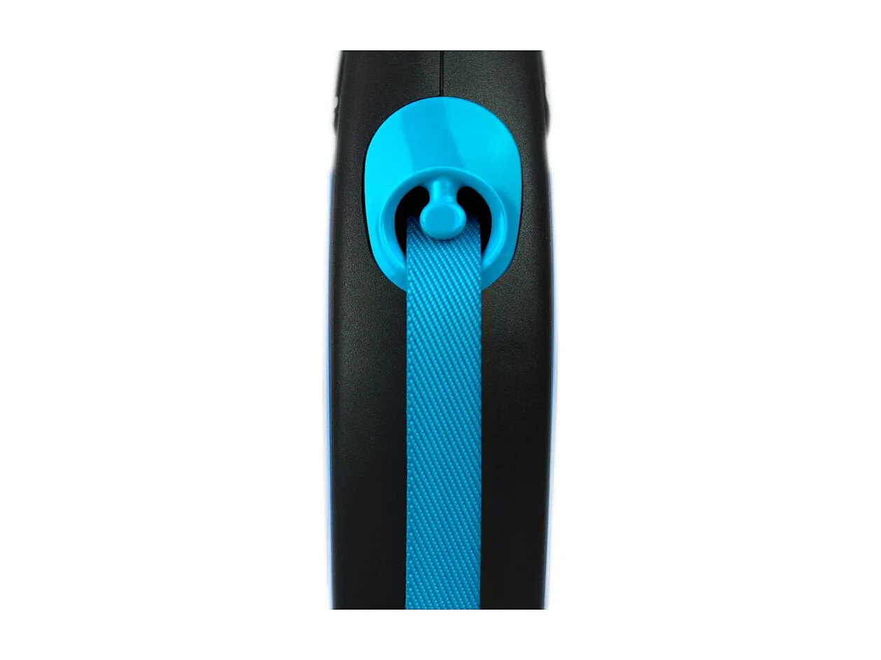 Laisse New Neon M Tape 5 m black/ neon blue Flexi CL21T5-251-S-NEOBL
