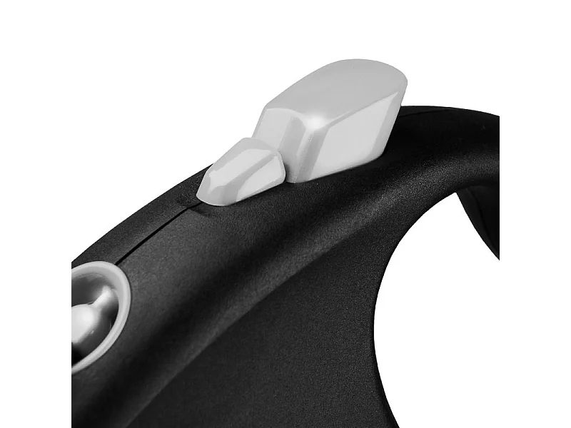 Laisse Black Design S Tape 5m black/ silver Flexi FU12T5-251-S-SI