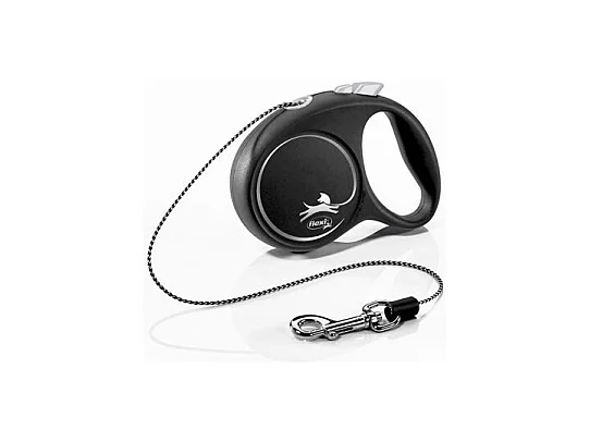 Laisse Black Design XS Cord 3m black/ silver Flexi FU02C3-251-S-SI
